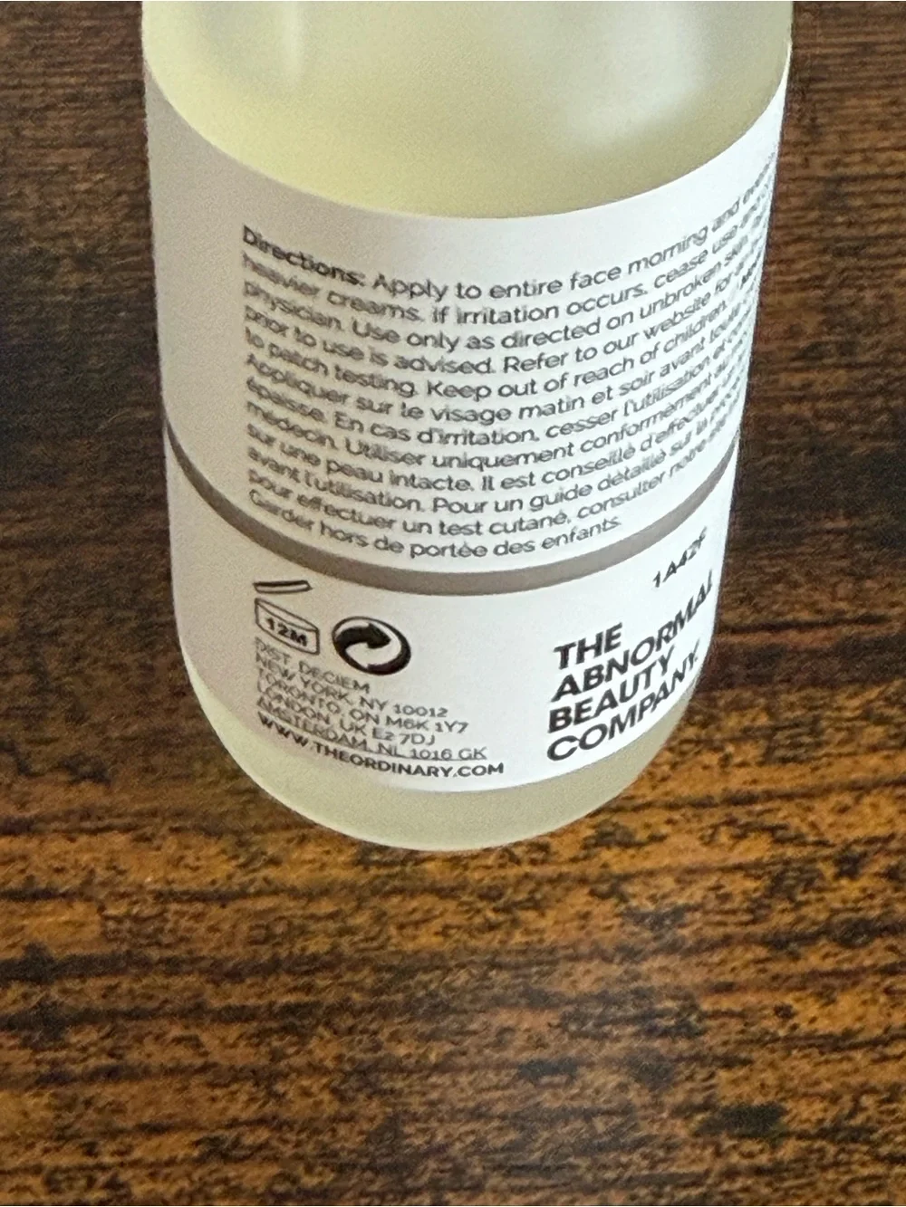 The Ordinary Niacinamide 10% + Zinc 1% Serum 60mL – Unused